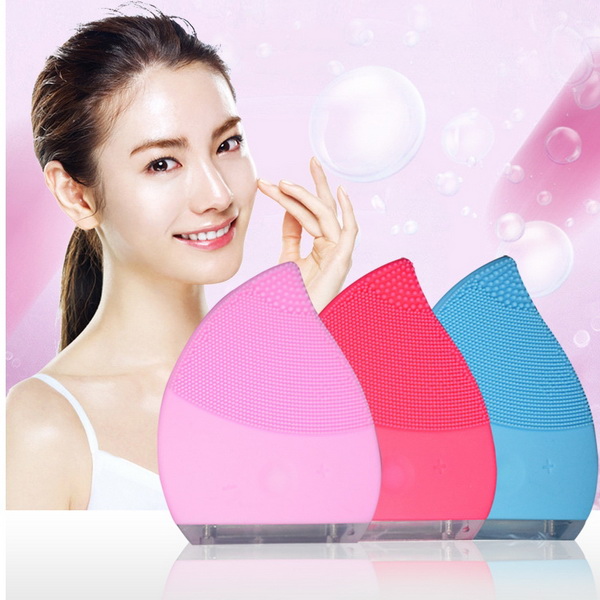 2019229 Face Scrubber Waterproof Silicone Facial Cleansing Brush - Click Image to Close