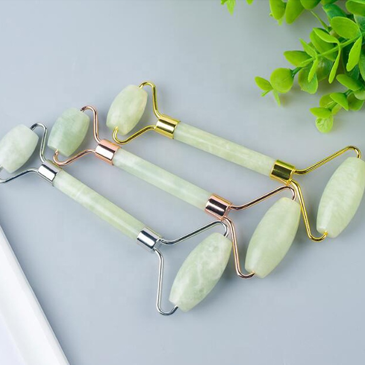 natural green jade roller for face massager tool