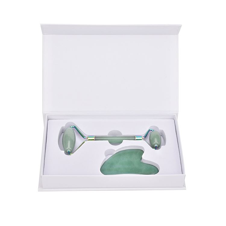anti aging face massager green stone jade roller