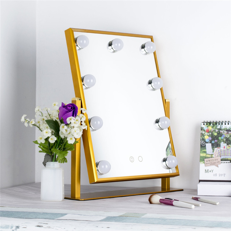 690002 9 leds Lighted Makeup Mirror with touch dimmers