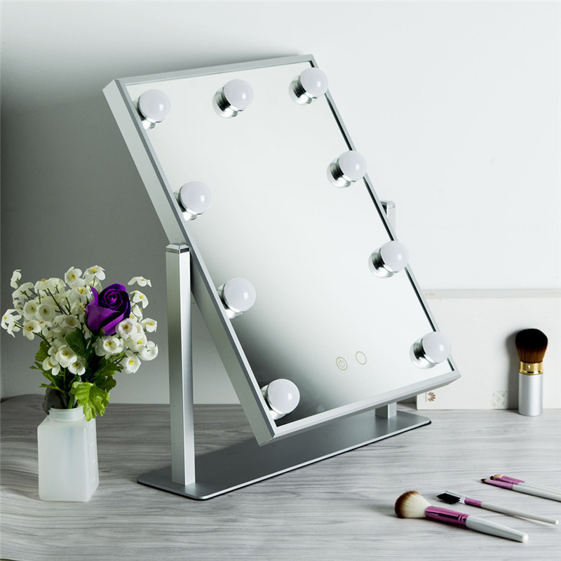 690002 9 leds Lighted Makeup Mirror with touch dimmers - Click Image to Close