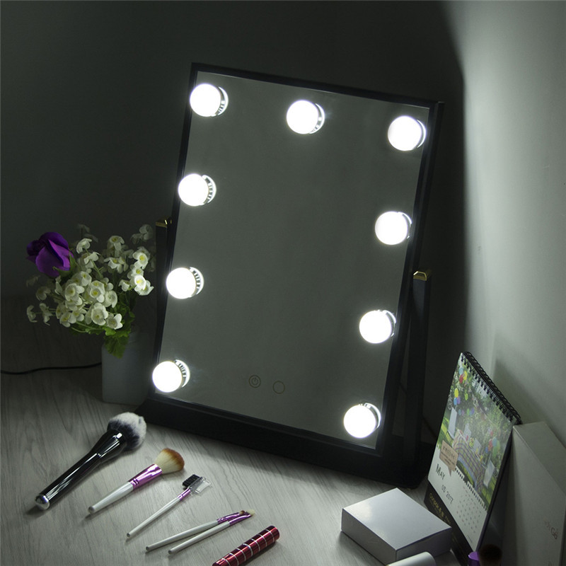 690002 9 leds Lighted Makeup Mirror with touch dimmers