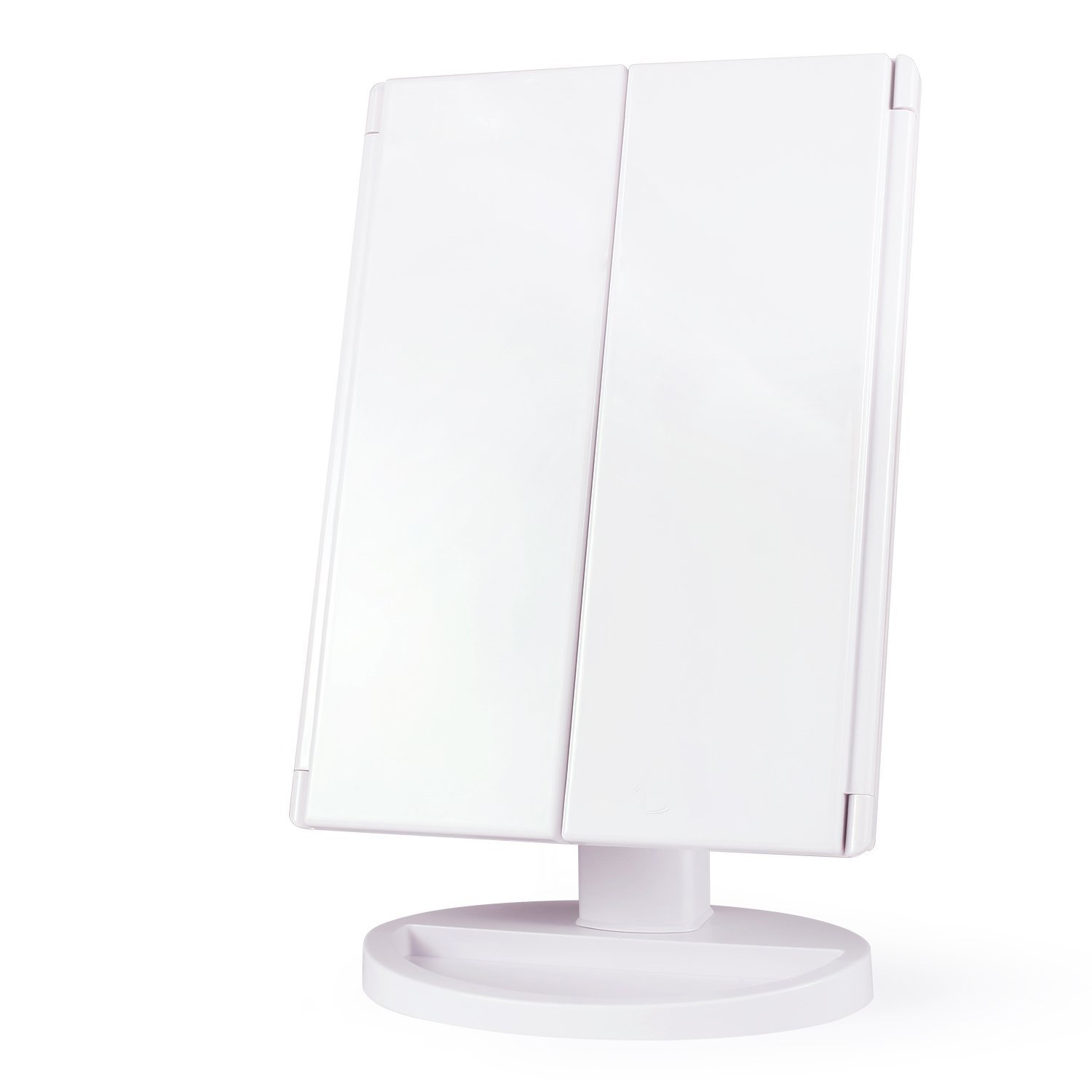690009 Tri-Fold Two-Sided Lighted Makeup Mirror - Click Image to Close