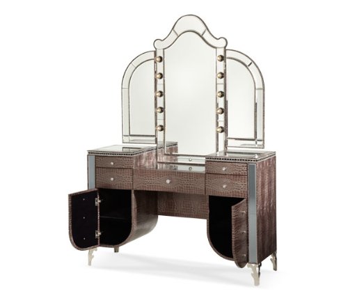 VA00009 Vanity table for hollywood makeup mirrors - Click Image to Close
