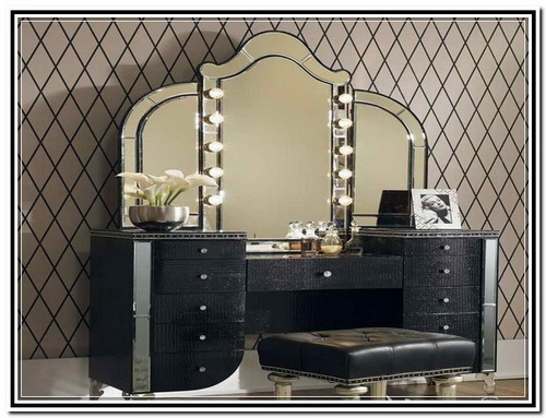VA00009 Vanity table for hollywood makeup mirrors - Click Image to Close