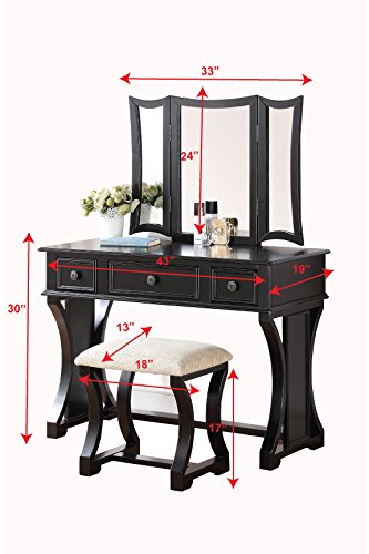 VA00046 modern dressing table with mirrors - Click Image to Close